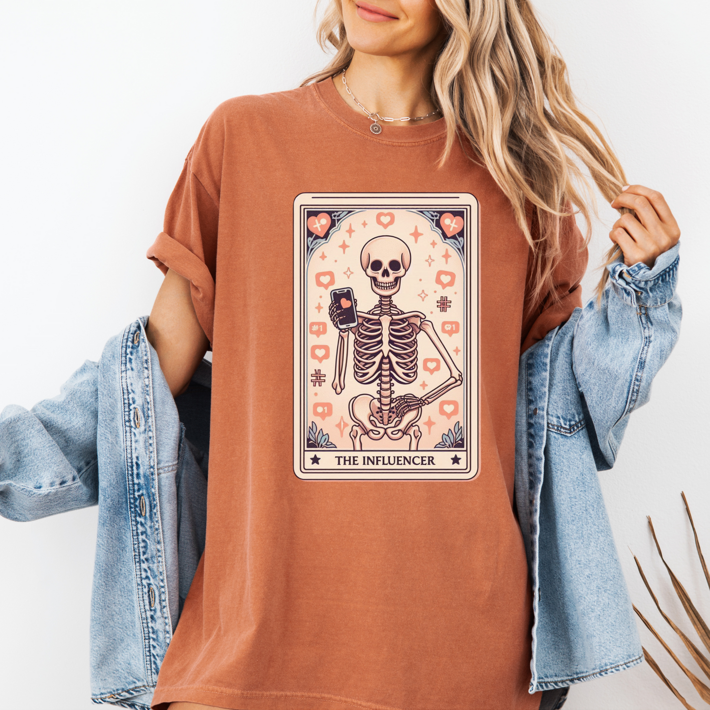 Influencer Tarot Shirt – Comfort Colors® Skeleton Social Media Tee