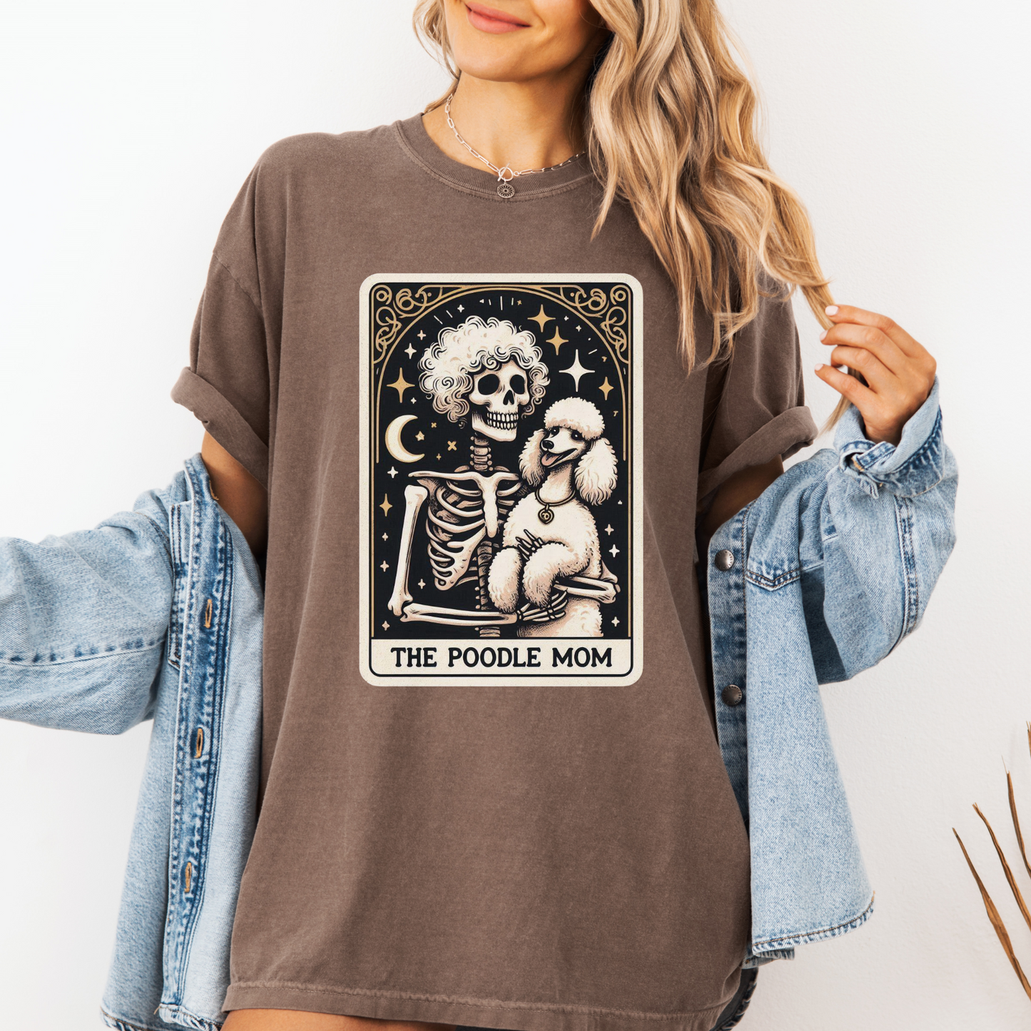 Poodle Mom Tarot Shirt – Comfort Colors® Skeleton Dog Lover Tee