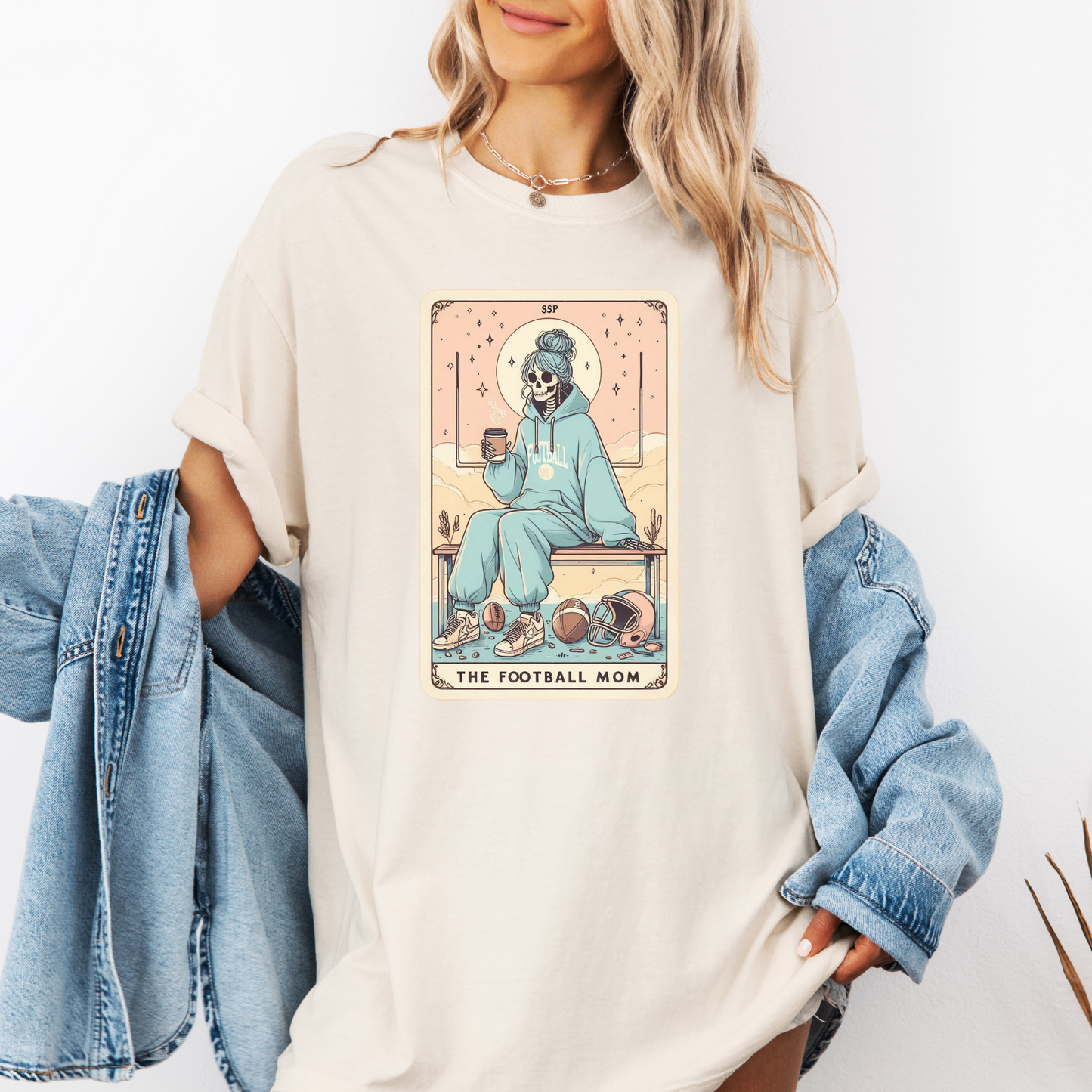 Football Mom Tarot Shirt – Comfort Colors® Skeleton Sports Mom Tee