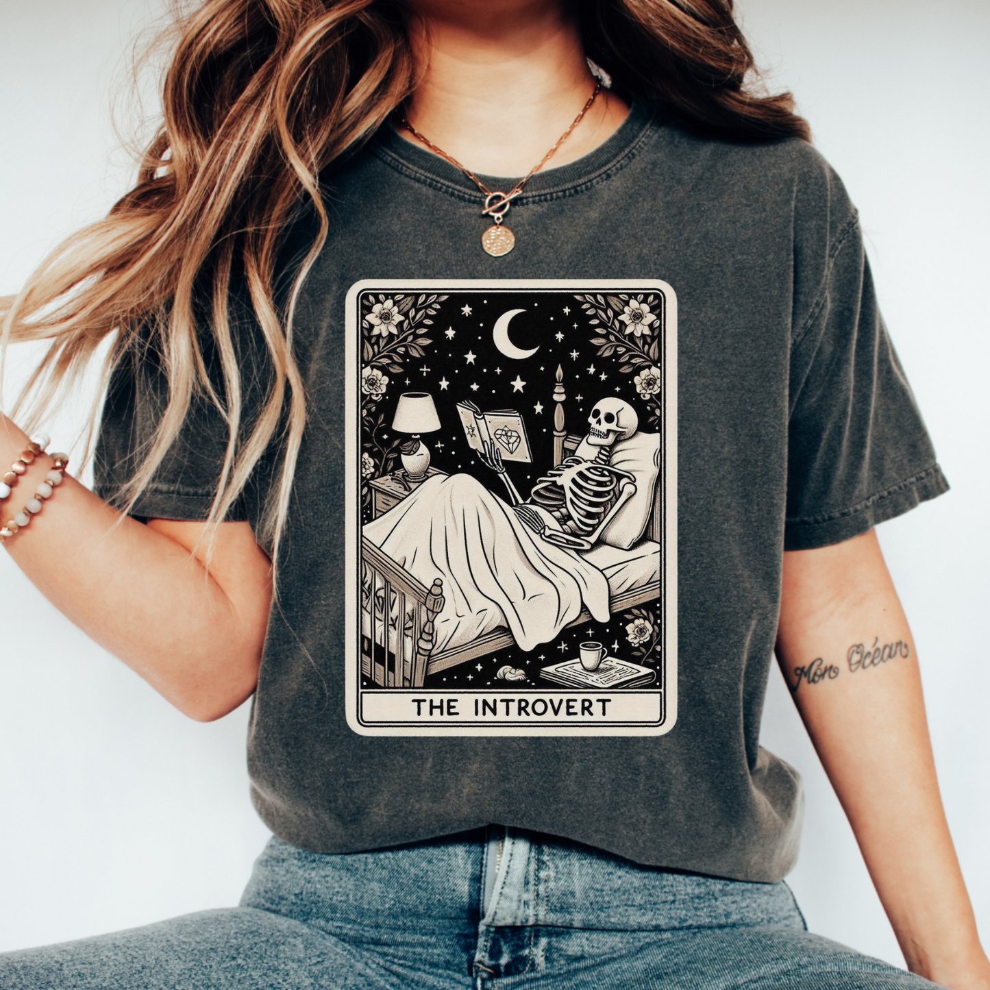 Introvert Tarot Shirt – Comfort Colors® Skeleton Anti-Social Tee