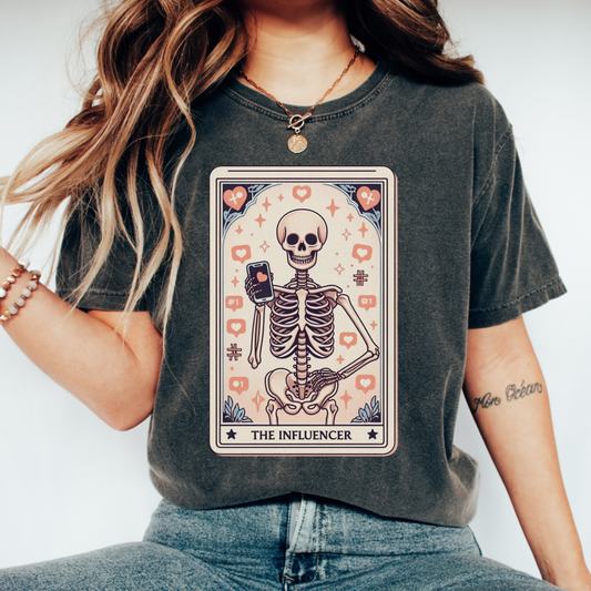 Influencer Tarot Shirt – Comfort Colors® Skeleton Social Media Tee