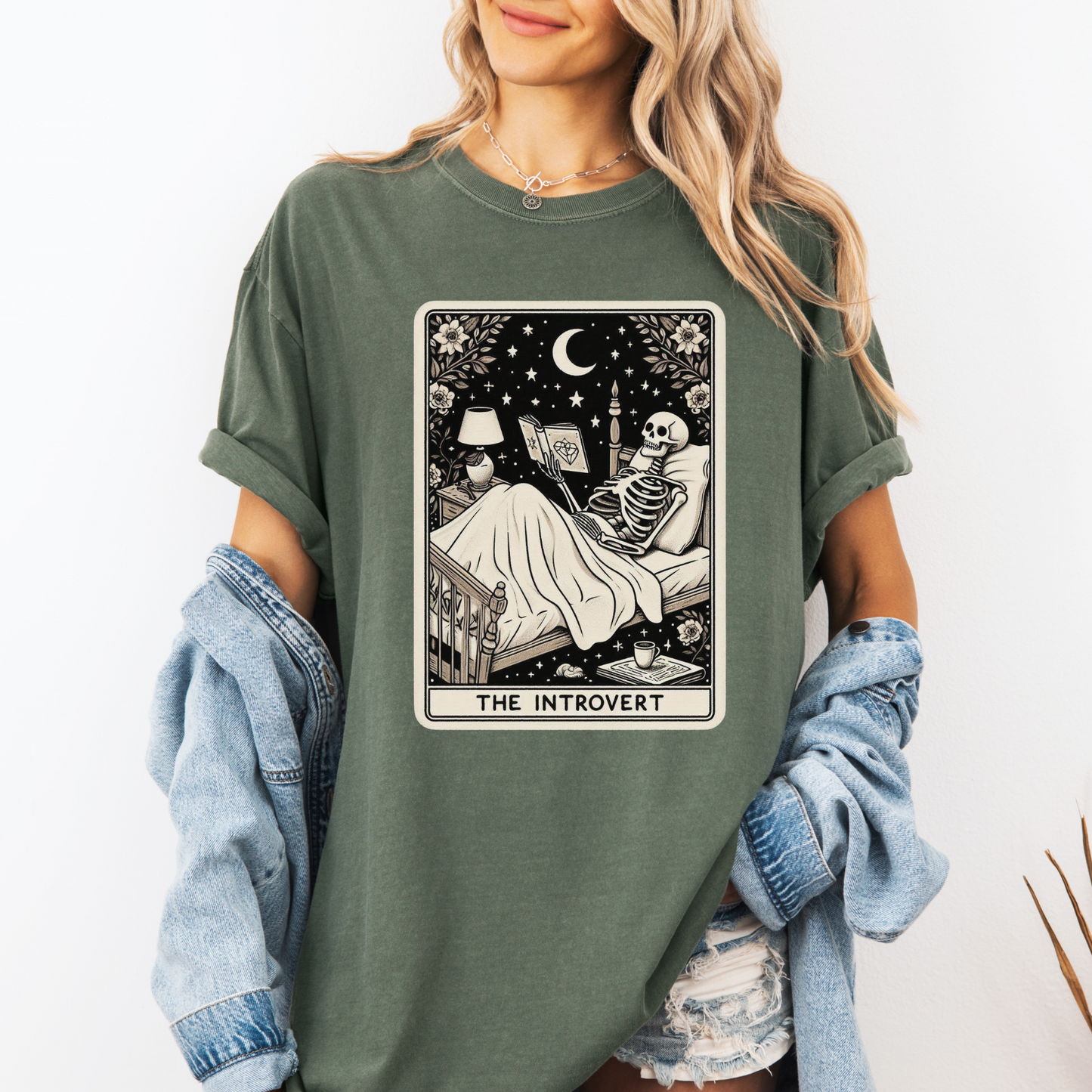 Introvert Tarot Shirt – Comfort Colors® Skeleton Anti-Social Tee