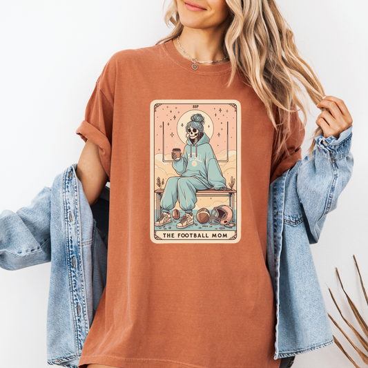 Football Mom Tarot Shirt – Comfort Colors® Skeleton Sports Mom Tee