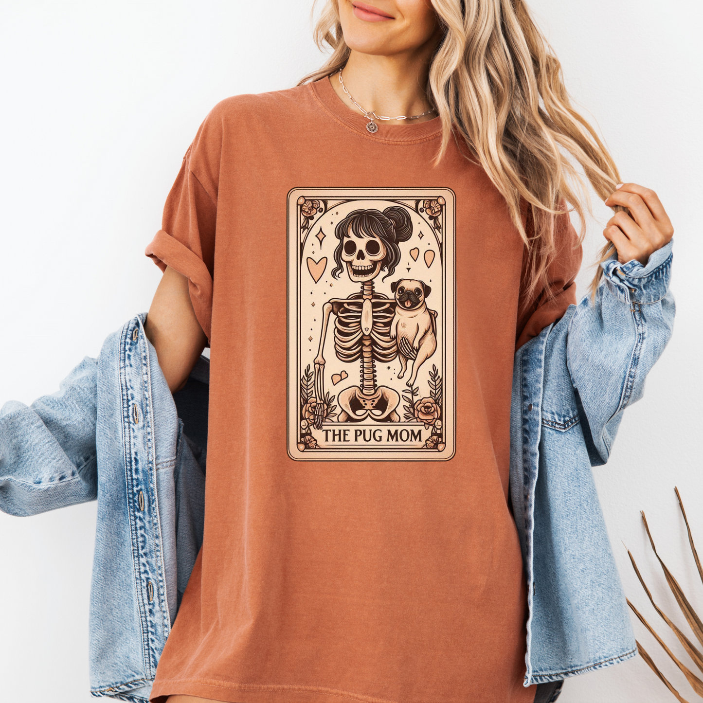 Pug Mom Tarot Shirt – Comfort Colors® Skeleton Dog Lover Tee