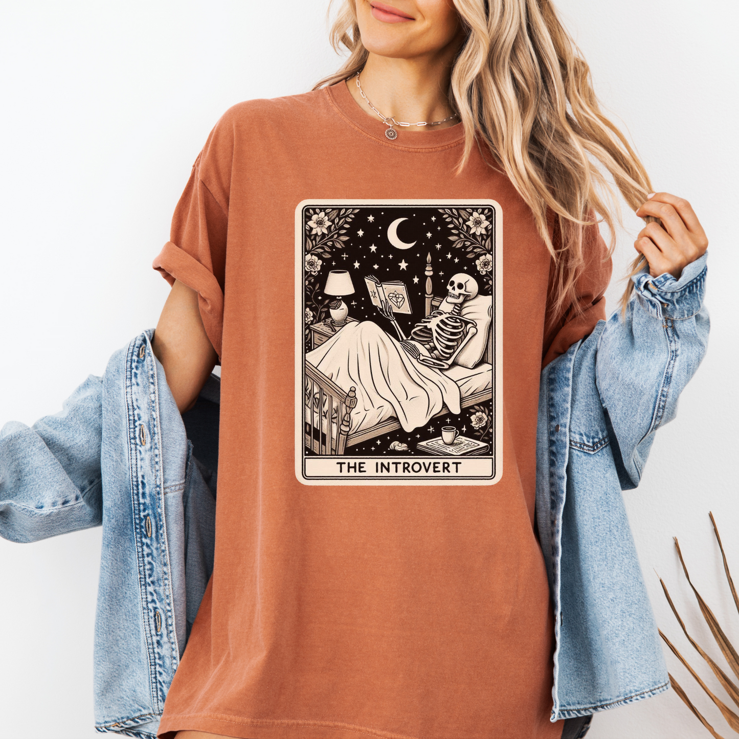 Introvert Tarot Shirt – Comfort Colors® Skeleton Anti-Social Tee