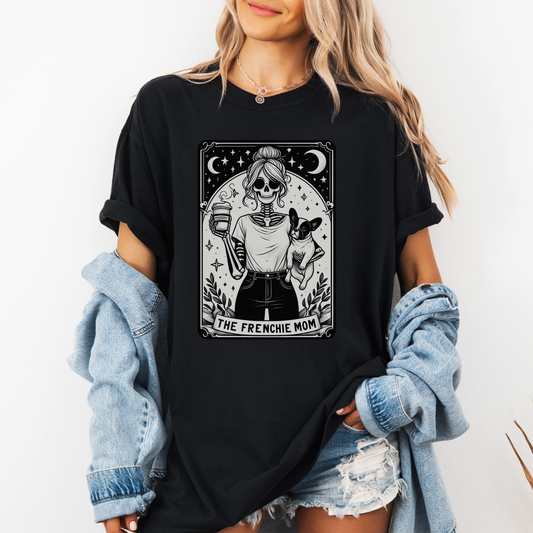 Frenchie Mom Tarot Shirt – Comfort Colors® Skeleton French Bulldog Tee