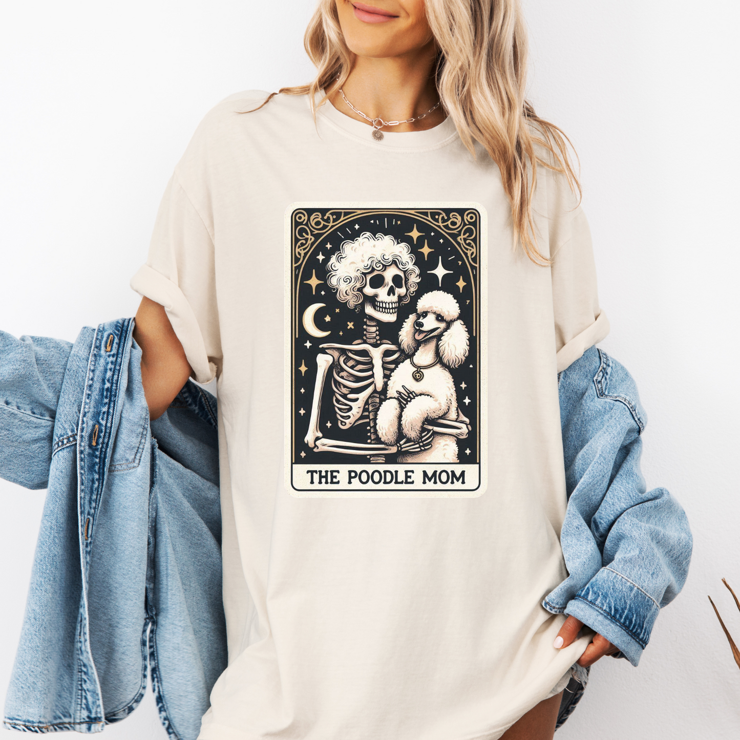 Poodle Mom Tarot Shirt – Comfort Colors® Skeleton Dog Lover Tee